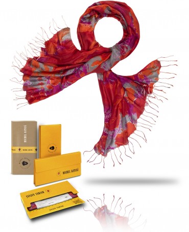 Палантин Женский S23-FLEUR.DU.CIEL/ROSE.CLAIR